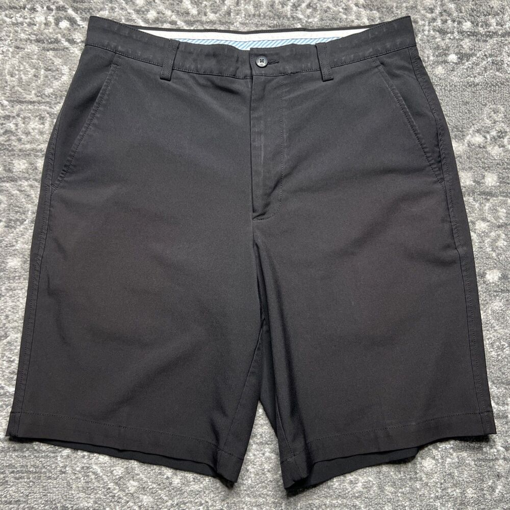 FootJoy FJ Golf Shorts Men's 32 Performance Chino Black 9" Inseam Classic Sports